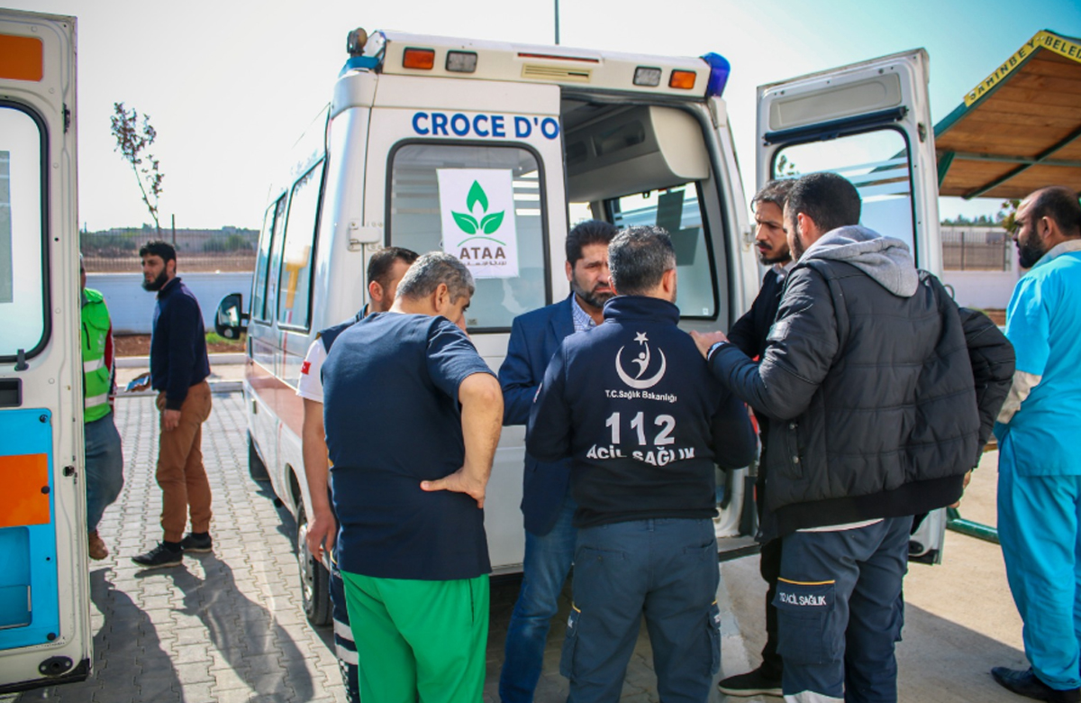 Providing 2 ambulances to al-Bab city hospital in the suburbs of Aleppo